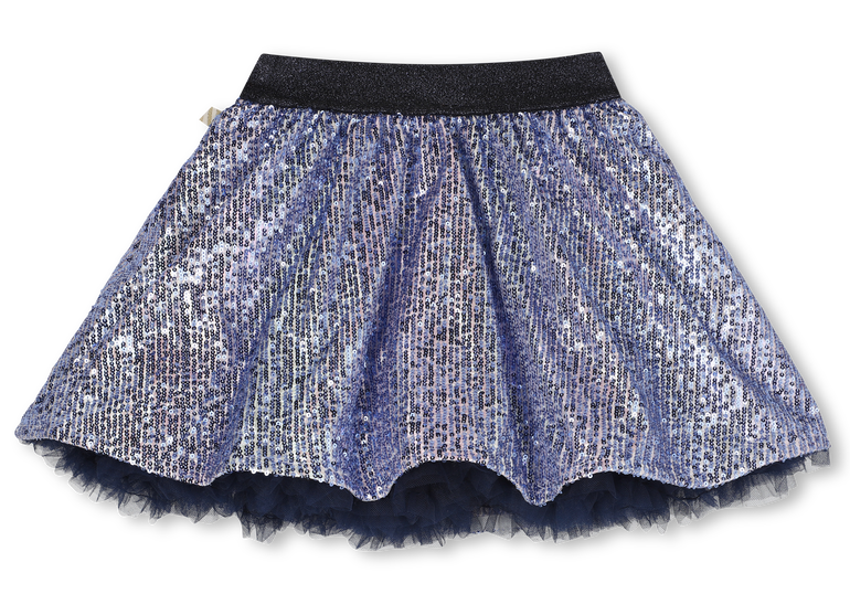 Billieblush Pailletten Glitzer Rock mit Tüllfutter in Flieder Blau