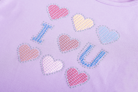 Someone Fauve Langarm Shirt in Violet mit Glitzersteine - Herzen - SALE Someone Fauve Langarm Shirt in Violet mit Glitzersteine - Herzen - SALE