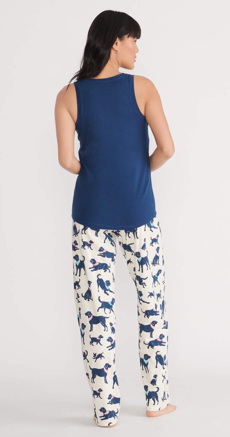 TT0LAAB001_B Little Blue House Pyjama Tank Top - Well Groomed Hund