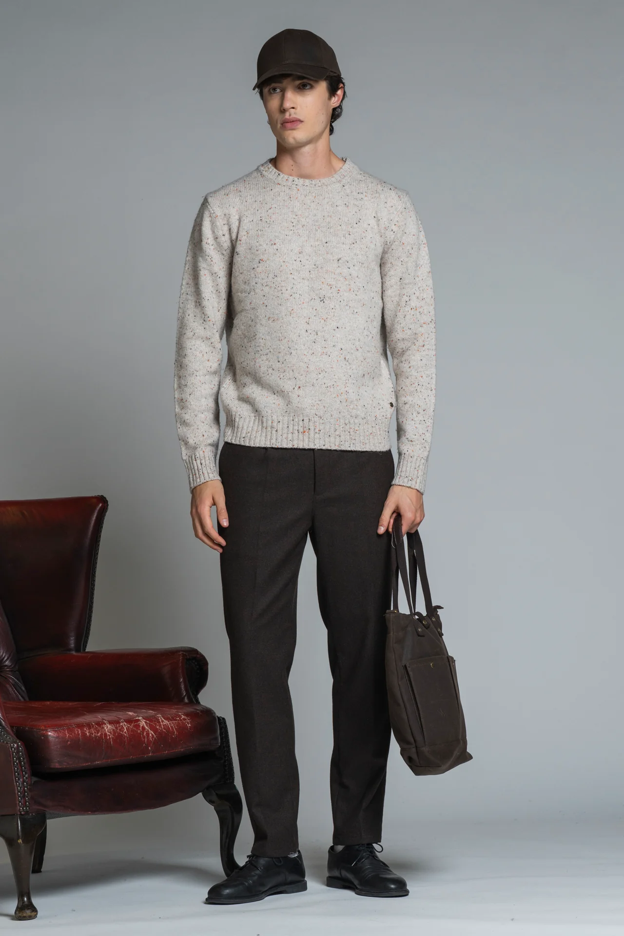 IMPURE George Strickpulli Wolle Pullover Beige Melange IMPURE George Strickpulli Wolle Pullover Beige Melange