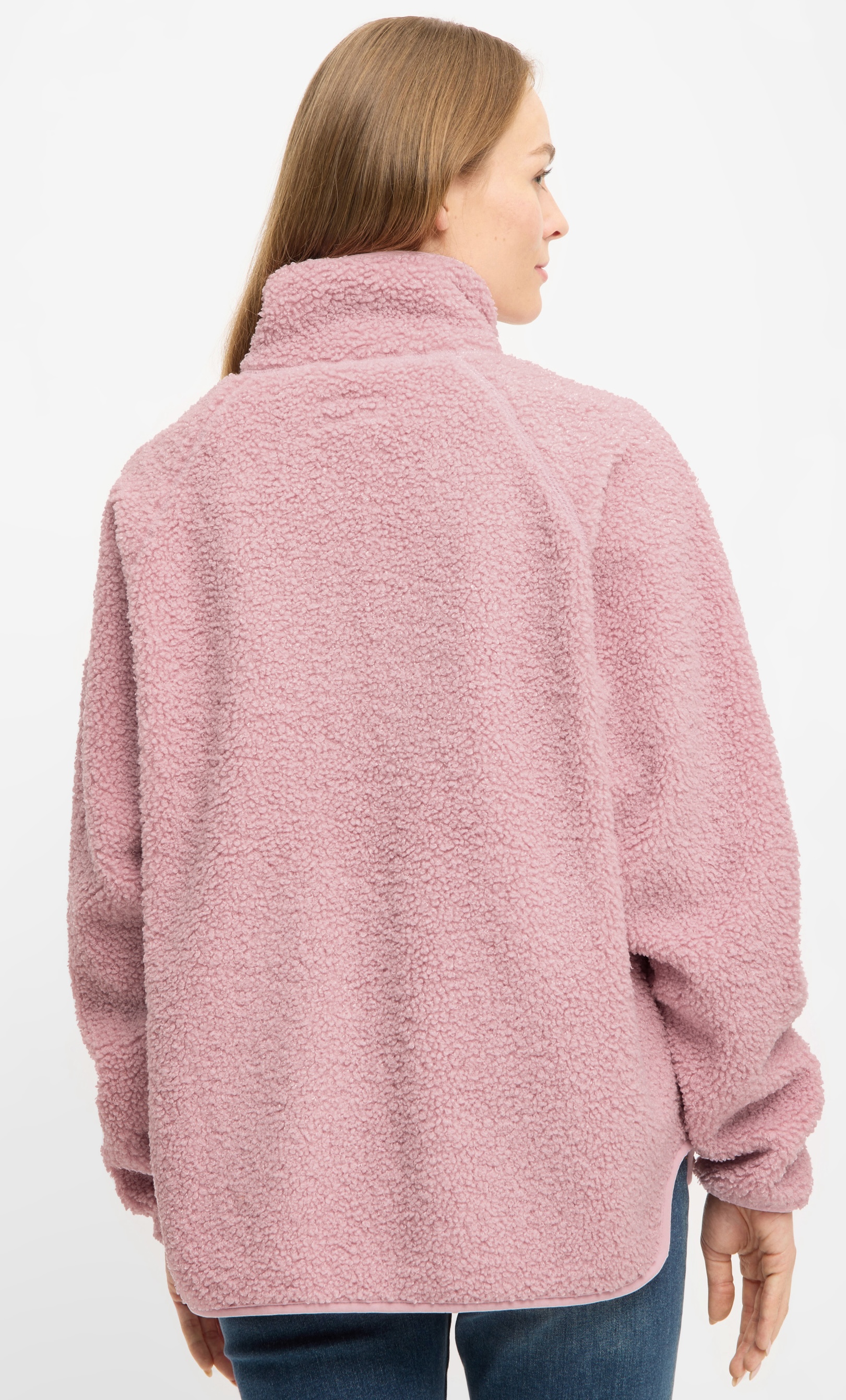 Derbe Damen Fleecejacke Coral Blush Rosa Teddy