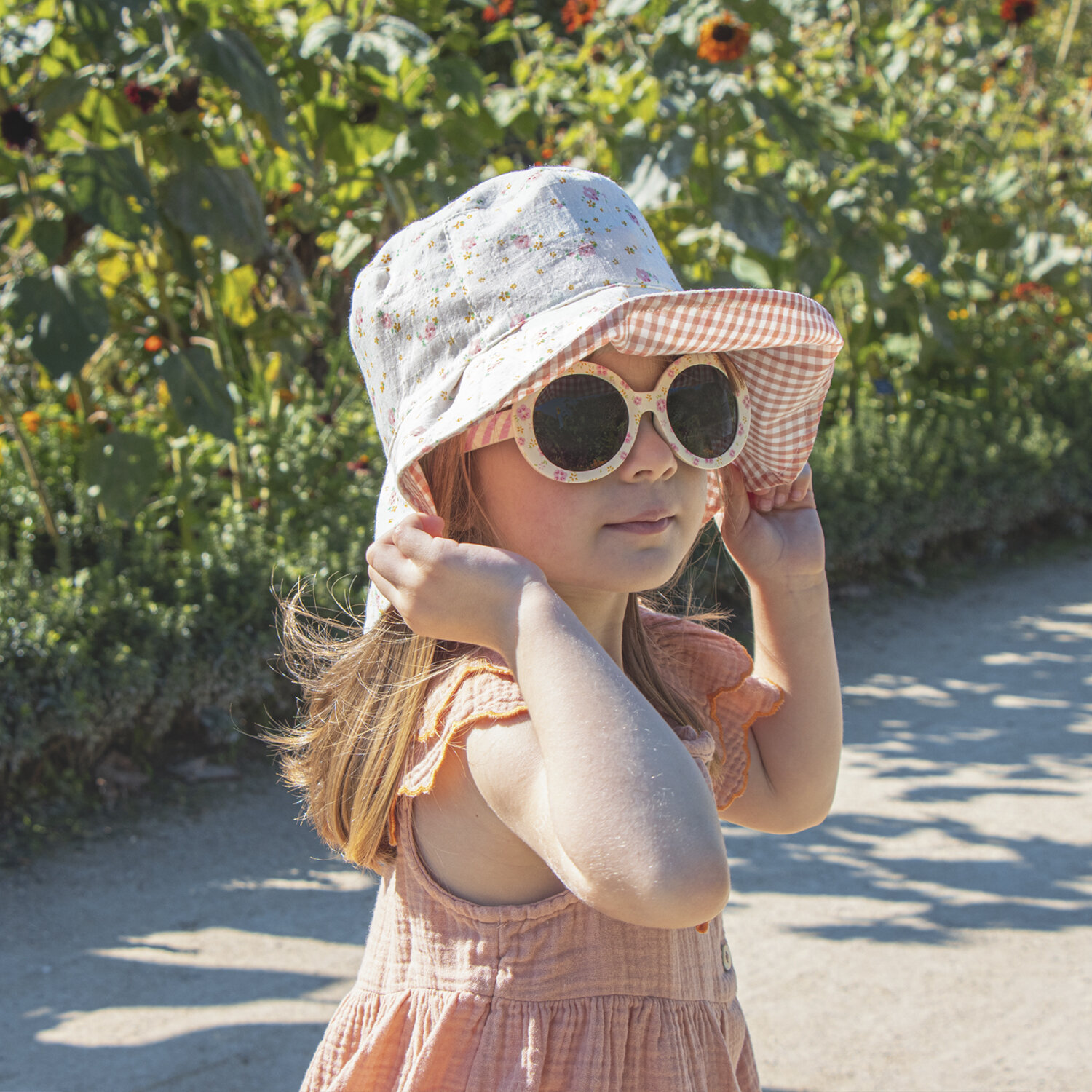 Rockahula Tiny Blossom Sunglasses - Sonnenbrille mit Etui - Rosa Blumen