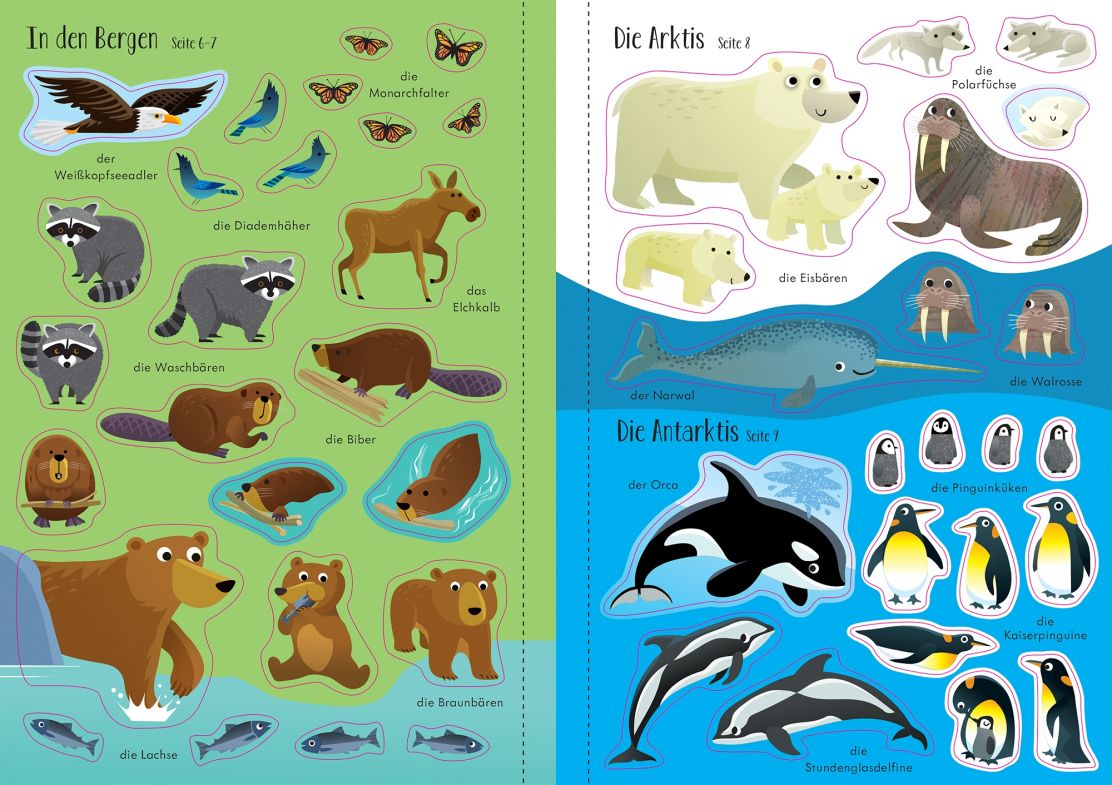 Usborne Mein Immer-Wieder-Stickerbuch - Tiere Usborne Mein Immer-Wieder-Stickerbuch - Tiere