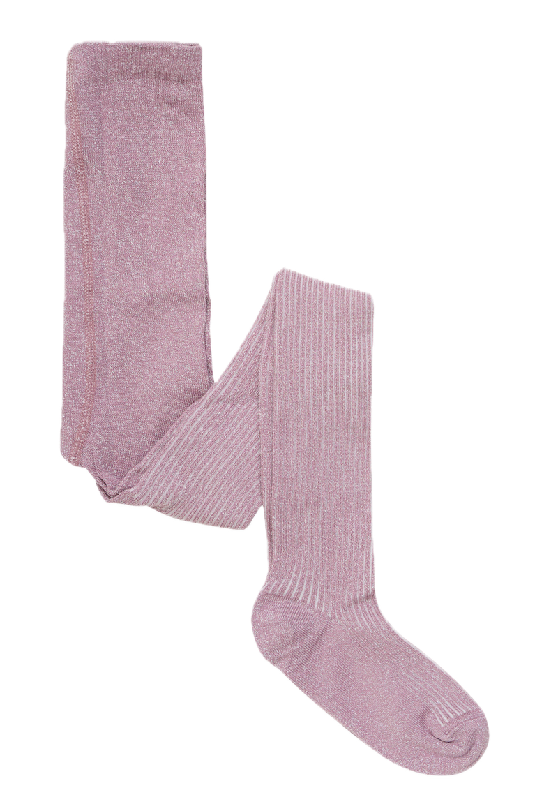 Minymo Strumpfhosen Pack von 2 mit Glitzer in Dusty Orchid und Gold