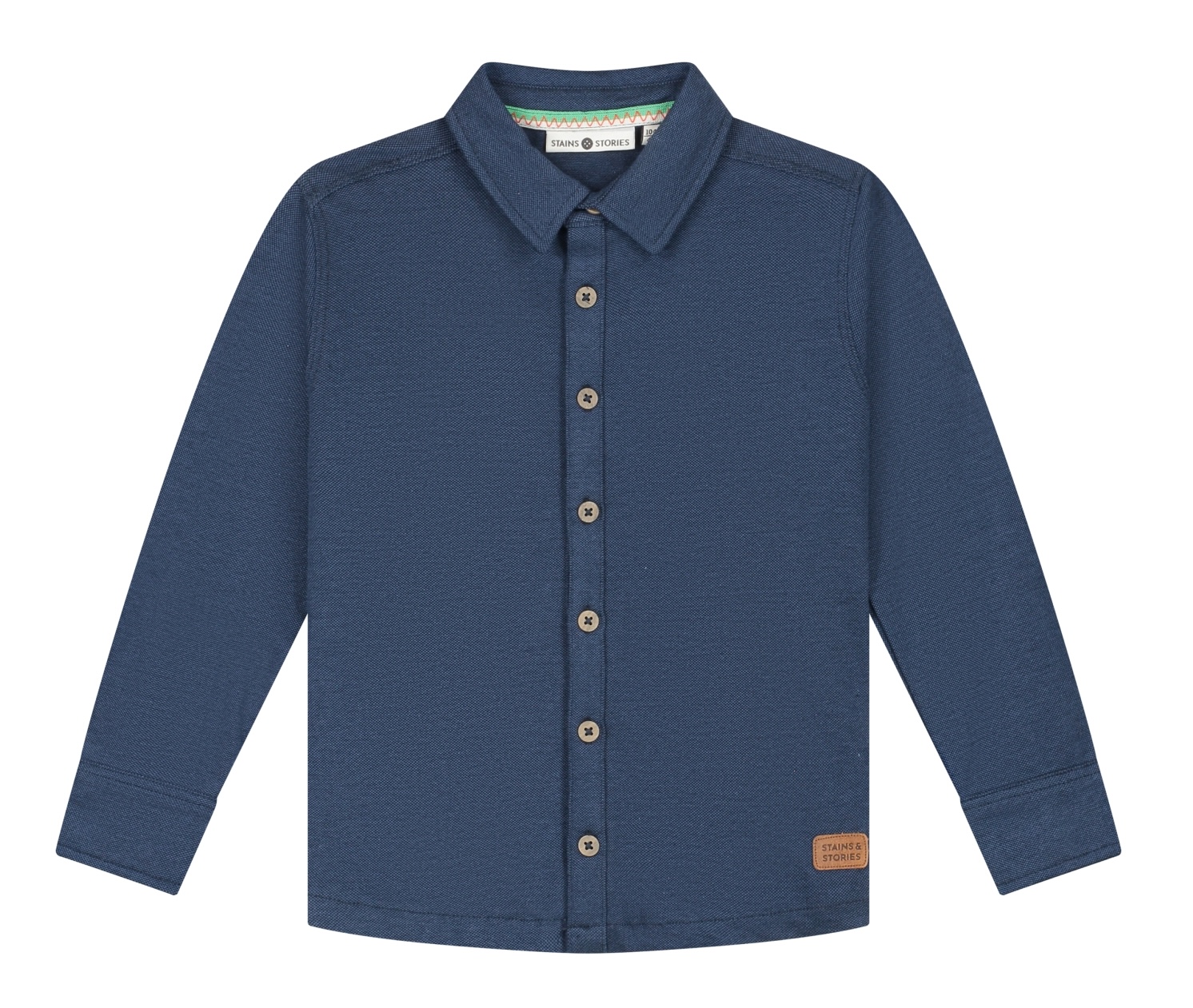 Babyface Stains & Stories Langarm Hemd in Marineblau Babyface Stains & Stories Langarm Hemd in Marineblau