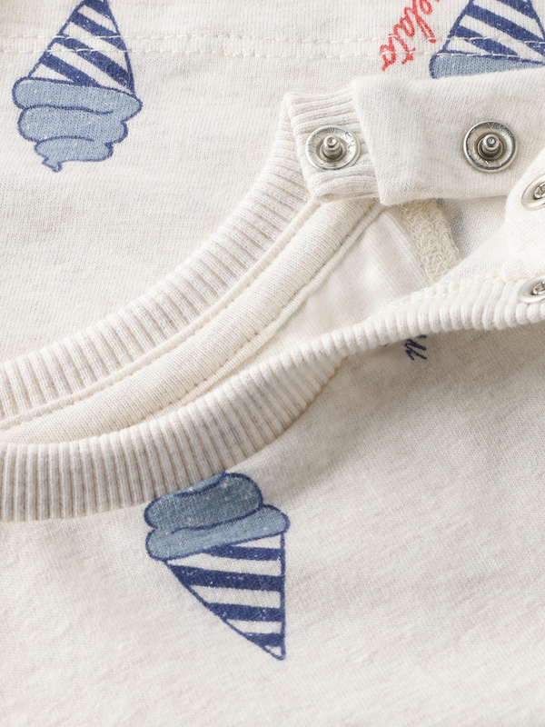 Noppies Baby Kurzarm T-Shirt in Weiß Eistüten Allover Noppies Baby Kurzarm T-Shirt in Weiß Eistüten Allover
