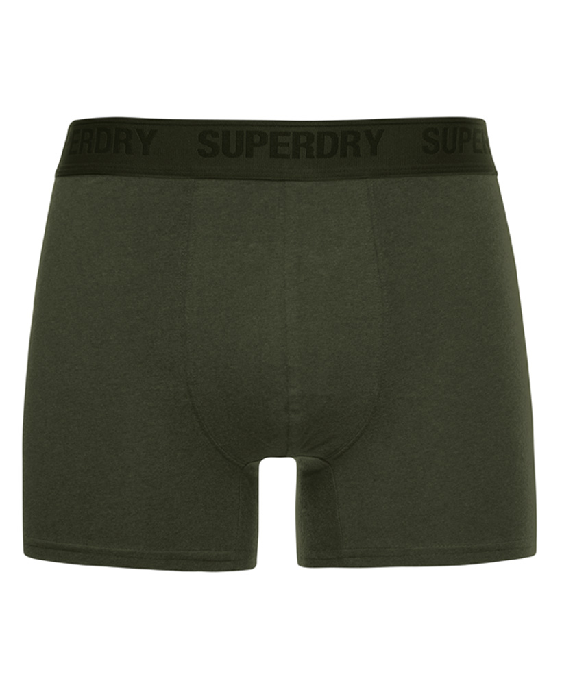 Superdry Boxer Unterhosen 2er Pack - Oliv/Enamel