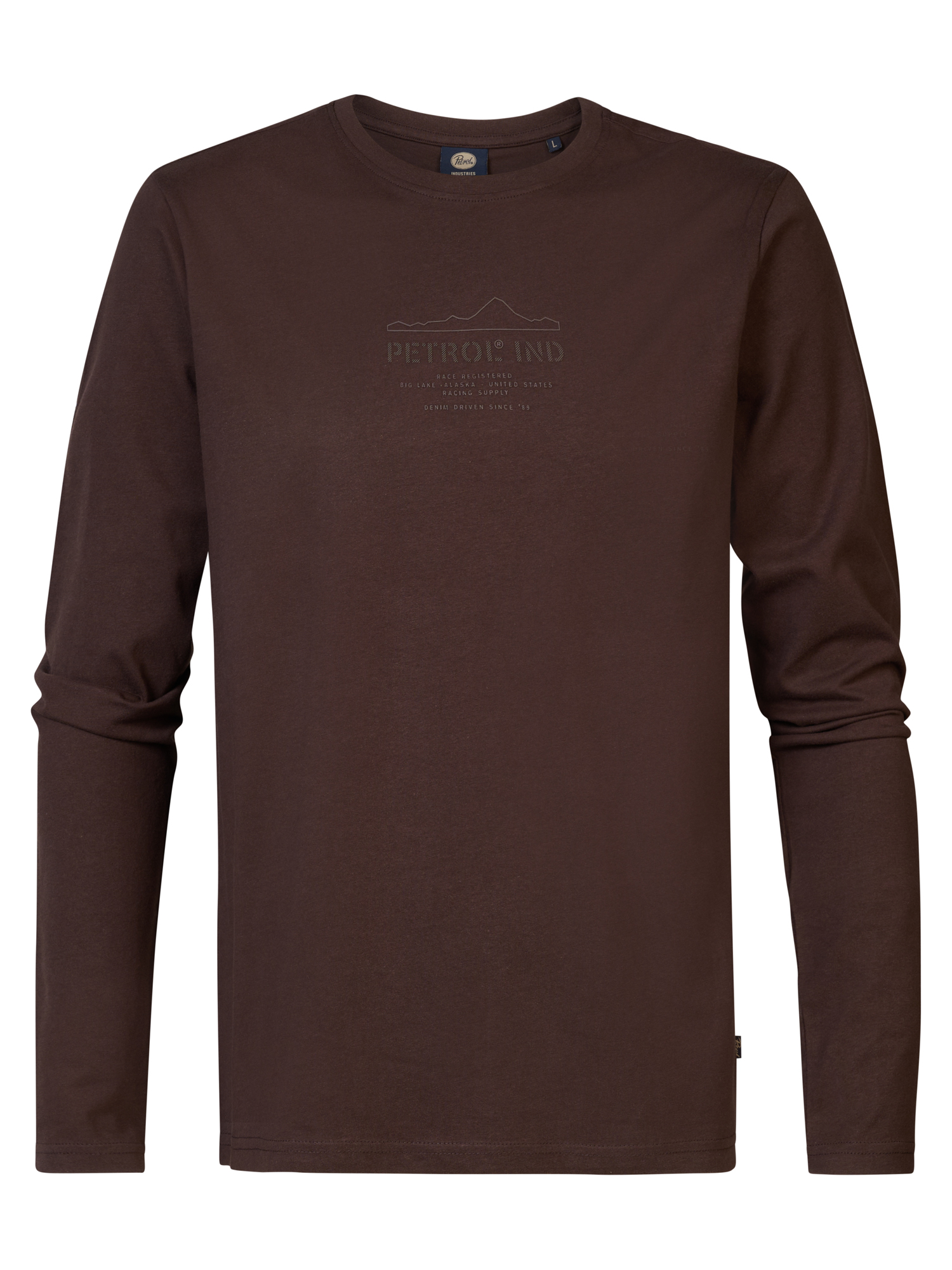 Petrol Industries Langarm Shirt in Espresso - Braun
