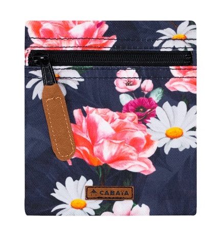 Cabaia Seitentasche - DOTONBORI in Blau mit Blumen - SALE
