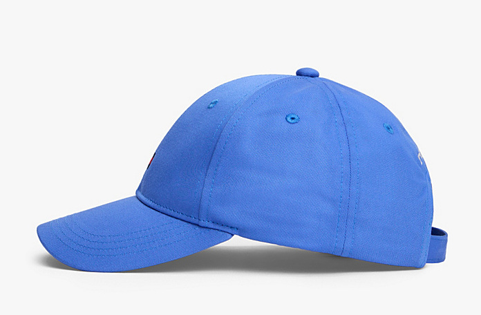 Tommy Hilfiger Kids Twill-Baseball-Cap in Brilliant Blau mit Logo-Stickerei 
