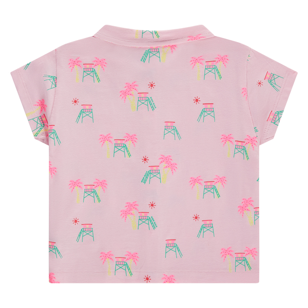 Babyface Stains & Stories Jersey Bluse in Blush Rosa - Miami Beach Babyface Stains & Stories Jersey Bluse in Blush Rosa - Miami Beach