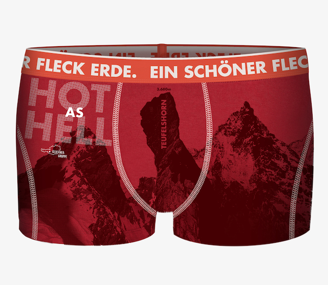 ESFE Alpine Bio-Wäsche Herren Boxer in Kaminrot Rot - HOT AS HELL