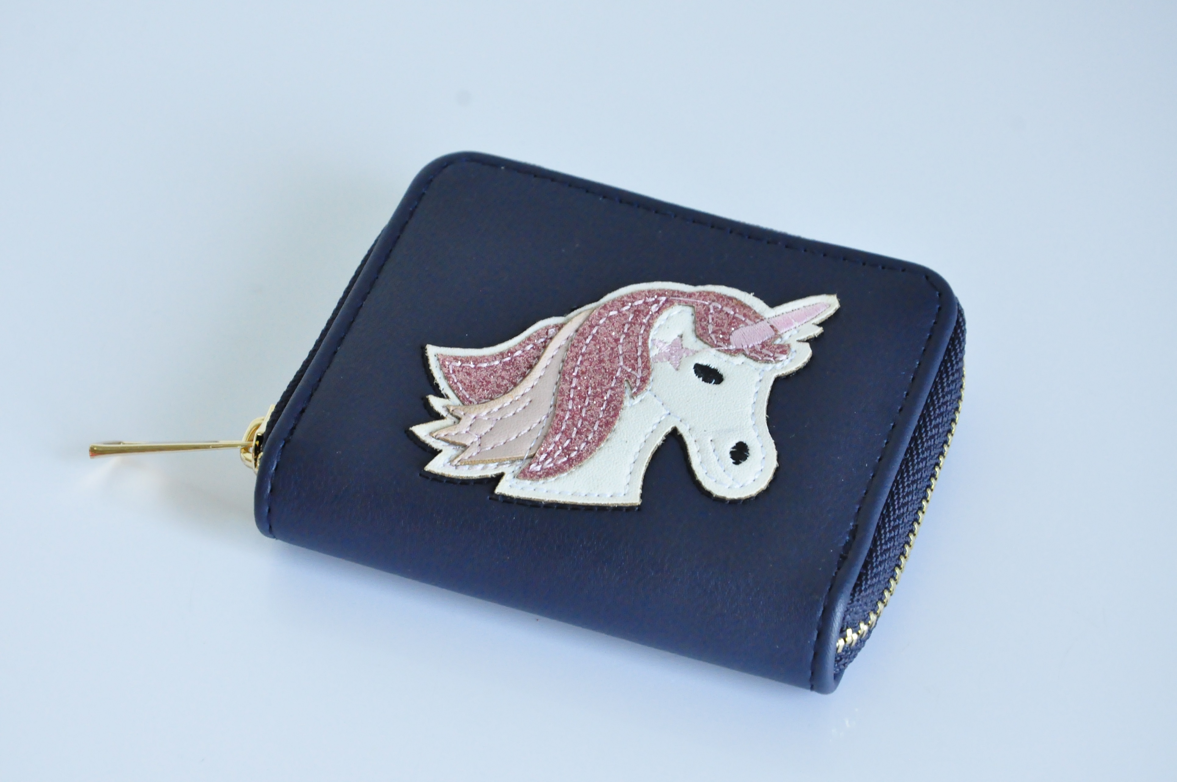 KisMe Geldbörse Kunstleder Einhorn - Mittelblau