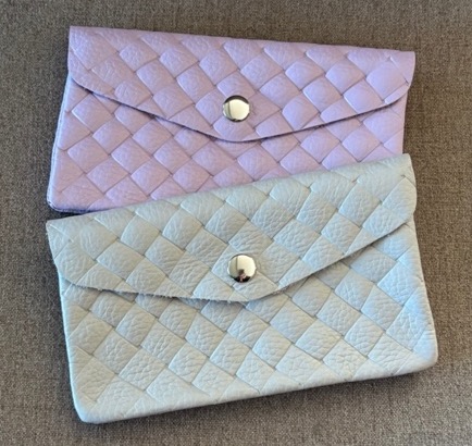 BFF Soft Lattice Leder Geldbeutel - Flieder - Large BFF Soft Lattice Leder Geldbeutel - Flieder - Large