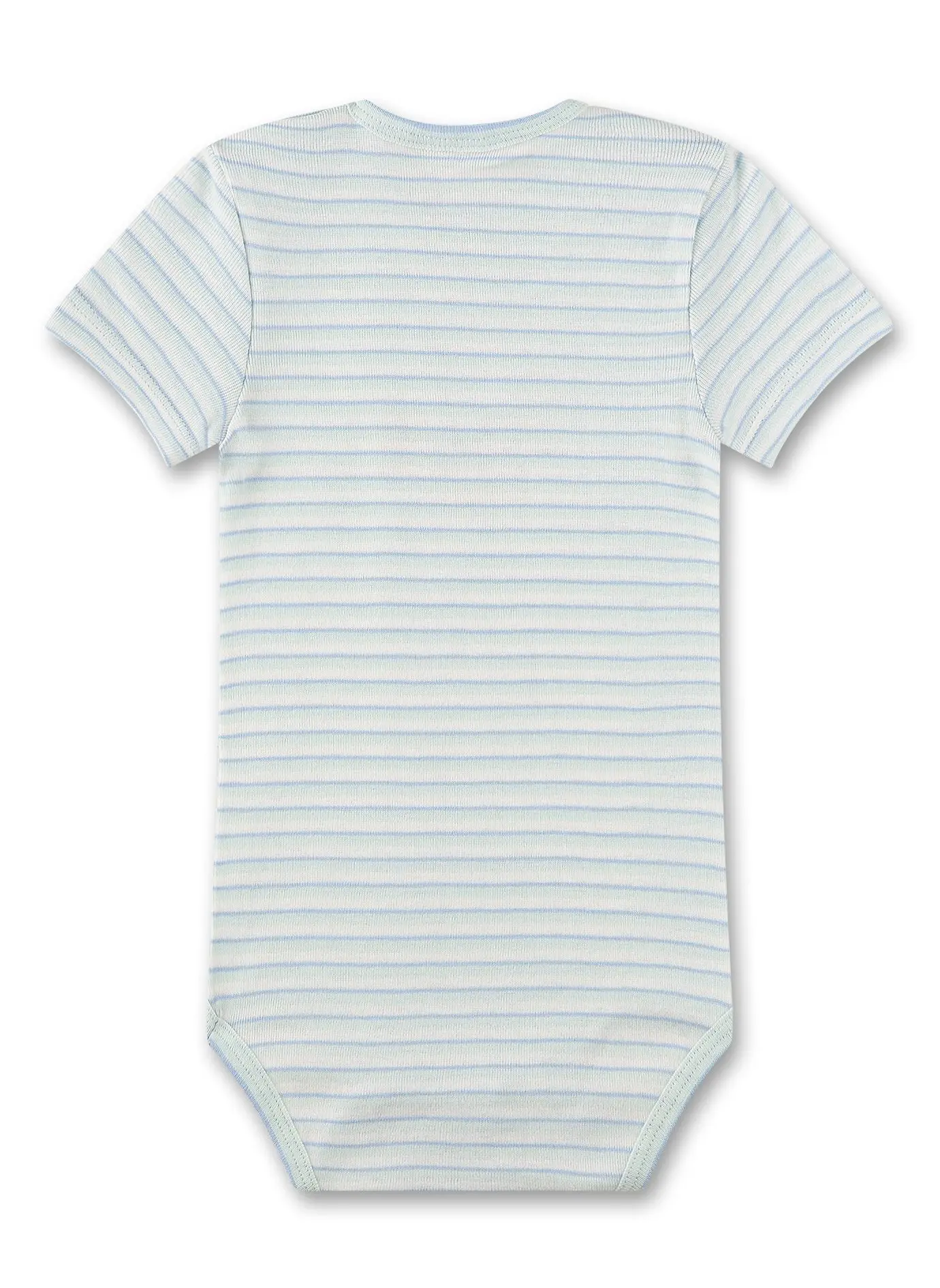 Sanetta Body kurzarm in Blau gestreift - Krabbe