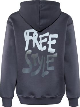 Blue Effect Jungs Kapuzenpullover in Schwarz Lila mit Backprint - Free Style Blue Effect Jungs Kapuzenpullover in Schwarz Lila mit Backprint - Free Style