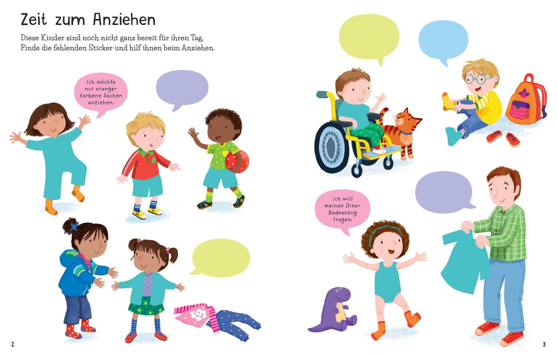 Usborne Mein erstes Stickerbuch: Ich ziehe mich an