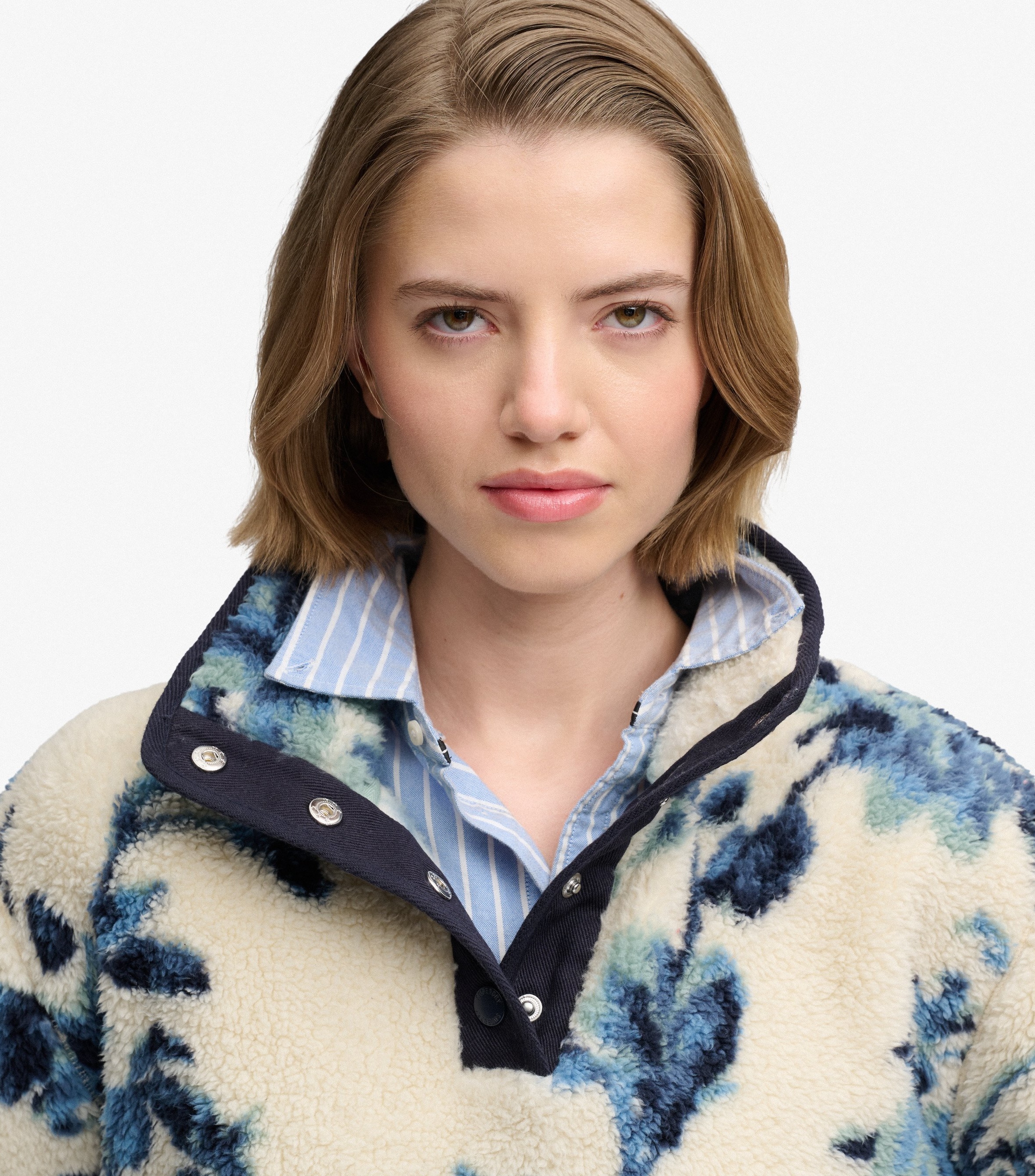 Superdry Damen Superweiche bedruckter Teddyfleece