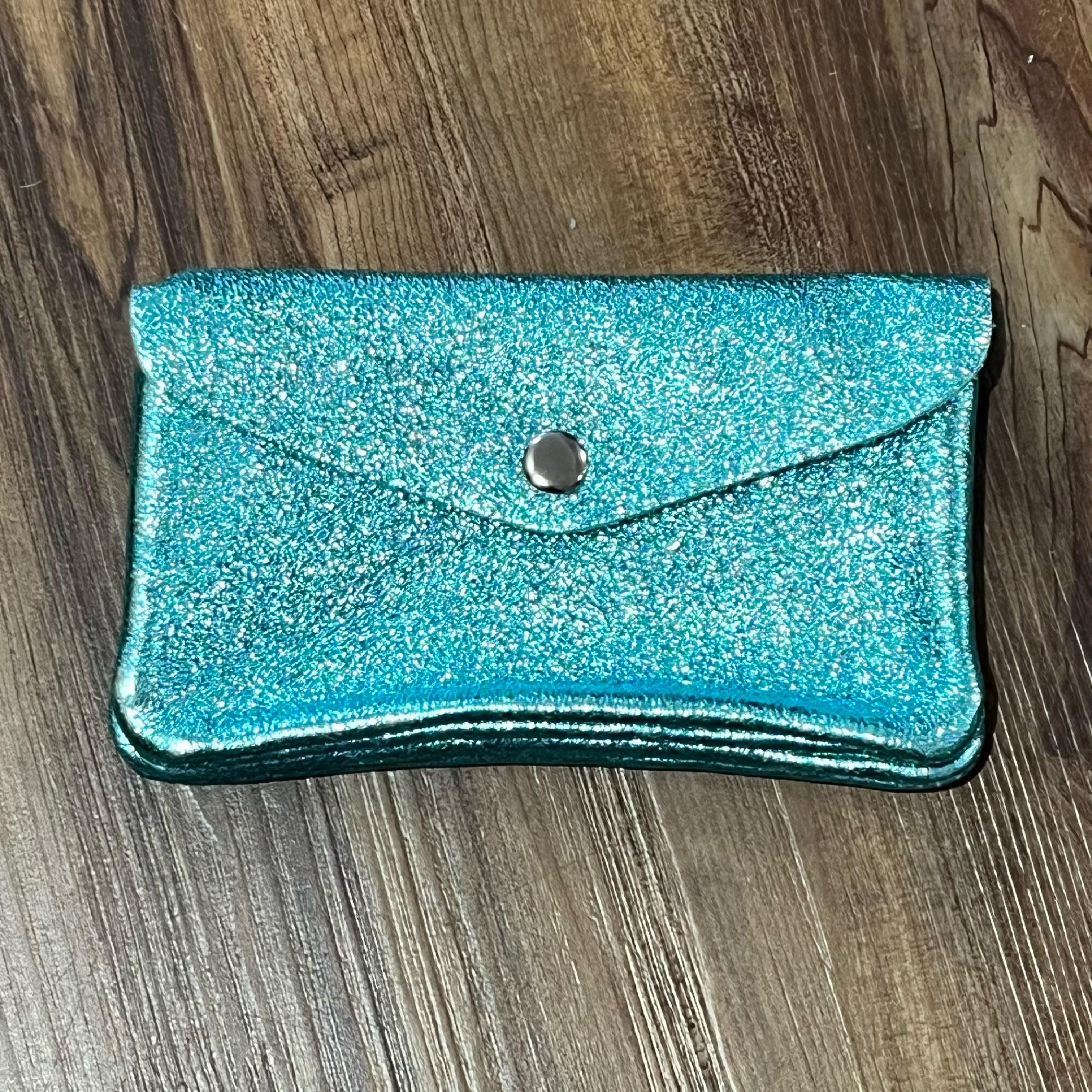 image0m0OG1VuldpOq9 BFF Soft Leder Glitzer Geldbeutel - Türkis Glam Glitzer - Large