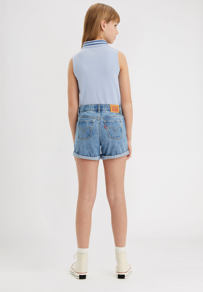 Levi's Mom Fit Jeans Short in Hellblau - Dewy Morning