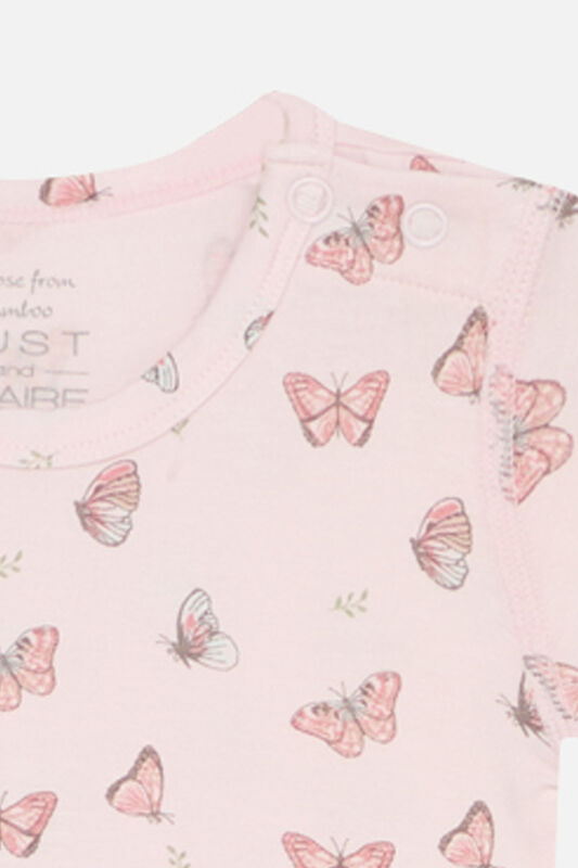 341-00596-38242-4302_3-small Hust & Claire Bue Bambus Viskose Kurzarm Body in Rosa - Schmetterlinge