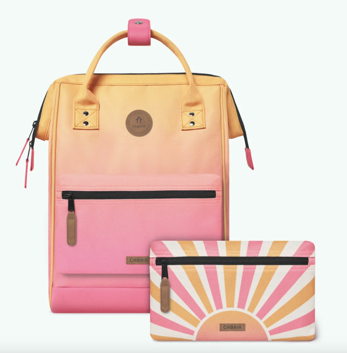 Cabaia Rucksack CABOURG Medium mit Laptop-Fach - Farbverlauf in Pink/Orange Cabaia Rucksack CABOURG Medium mit Laptop-Fach - Farbverlauf in Pink/Orange