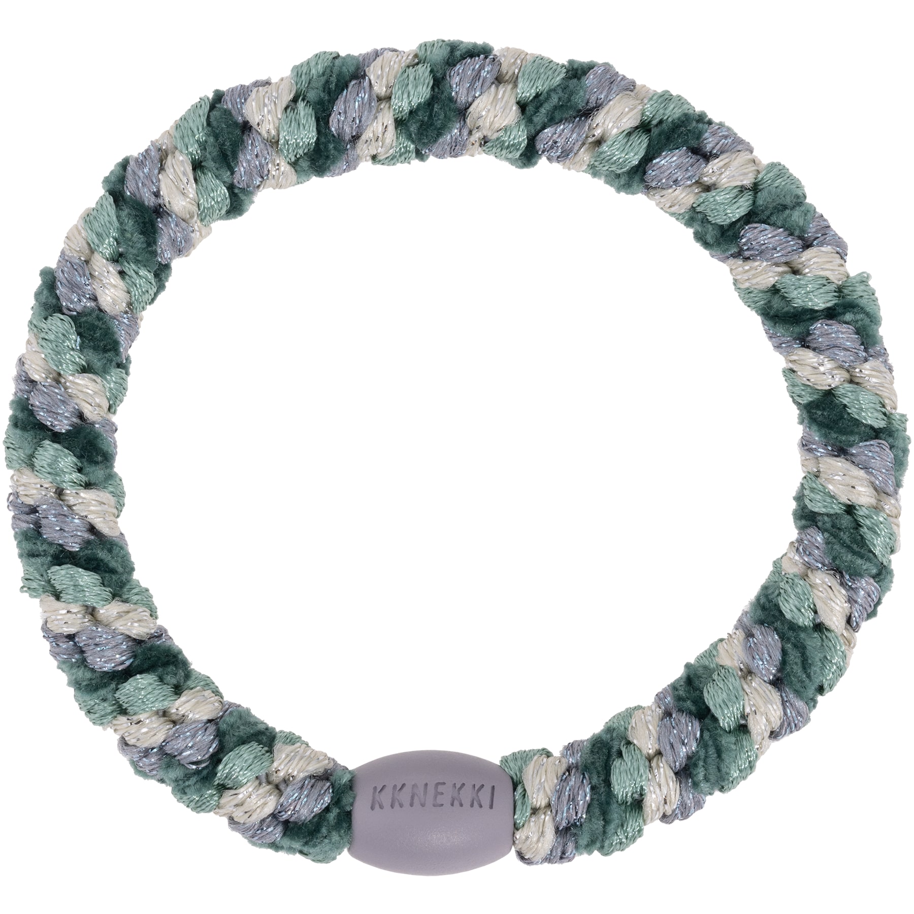 Kknekki Haargummi/Armband - Mix Green Silver Glitter - Grün Silber Glitzer
