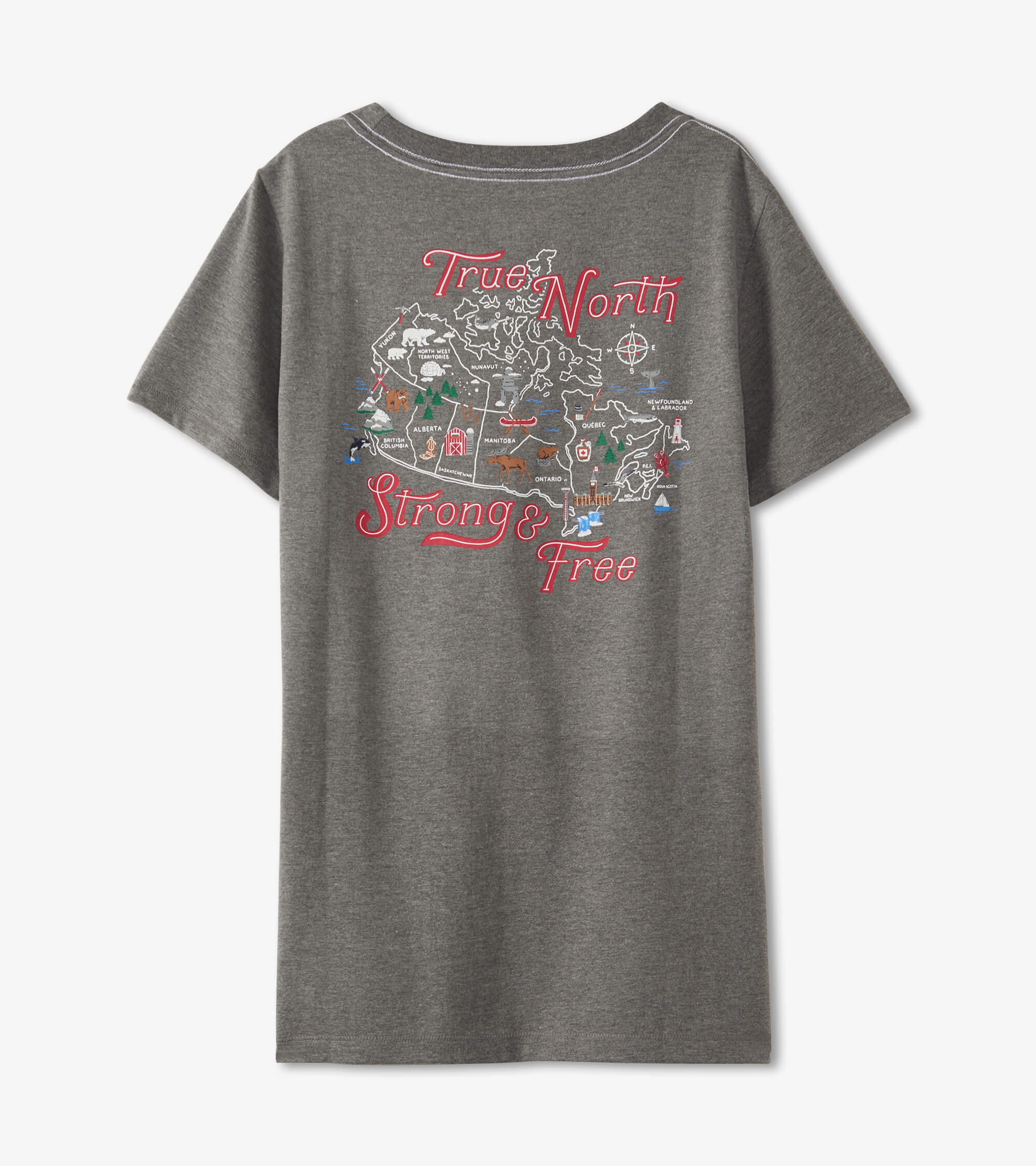 TSJFLAG001_Z Little Blue House Damen Pyjama T-Shirt - True North