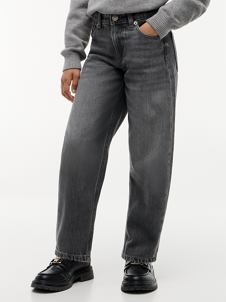 Tommy Hilfiger Barrel Jeans in Hellgrau für Mädchen Denim Grau Tommy Hilfiger Barrel Jeans in Hellgrau für Mädchen Denim Grau