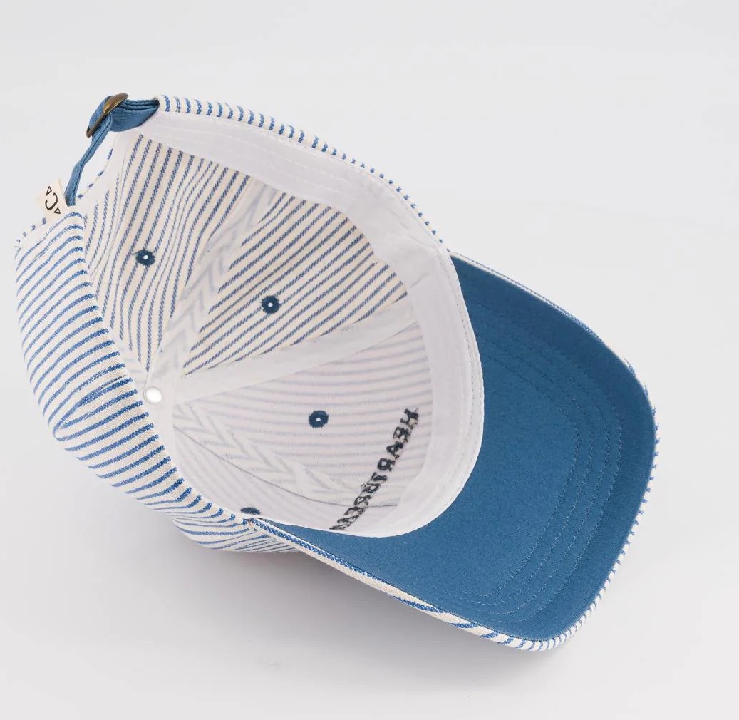 Chamaye Cap für Damen Herren und Kind - Marineblau Gestreift - HEARTBREAKER Chamaye Cap für Damen Herren und Kind - Marineblau Gestreift - HEARTBREAKER