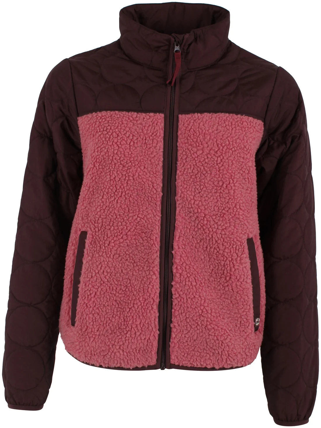 Danefae Danehazel Fleece Zip-Up Jacke in Berry Compote und Dark Wine - Beeren Pink & Weinrot