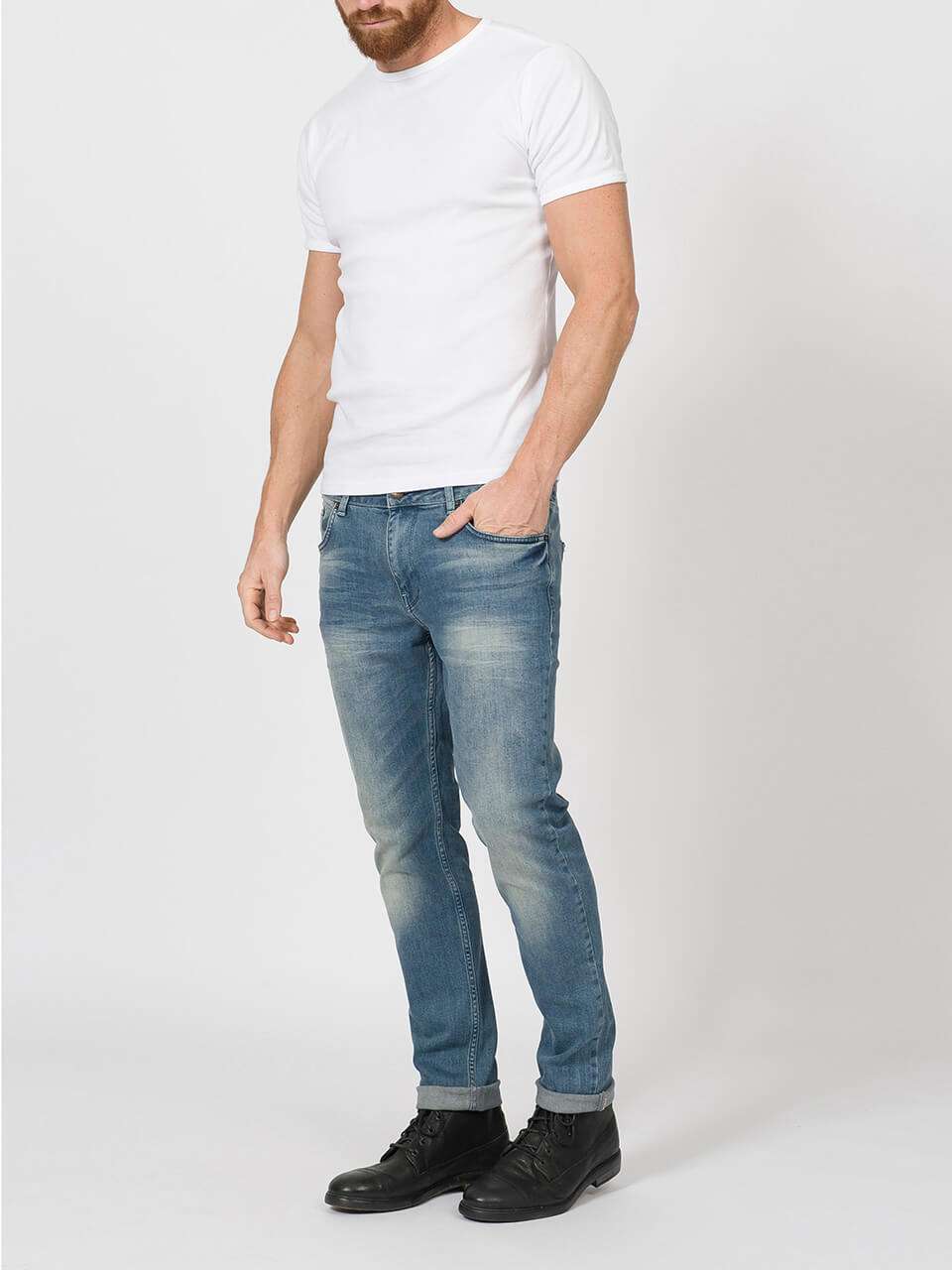Petrol Industries Tymore Tapered Fit Jeans in Vintage Blau