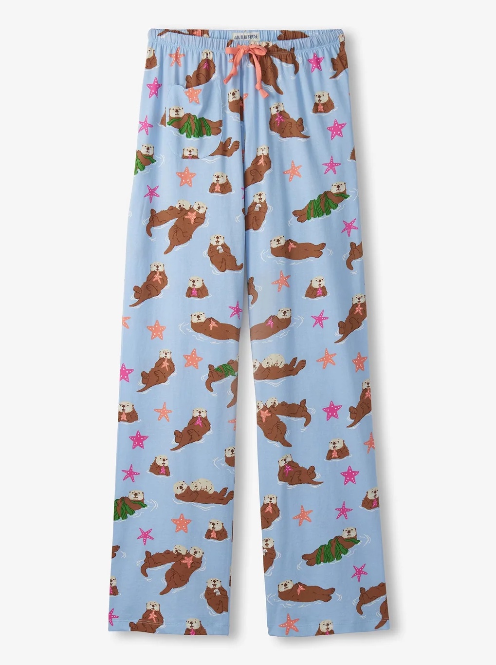 Little Blue House Damen Pyjama Hose Happy Otters - Otter