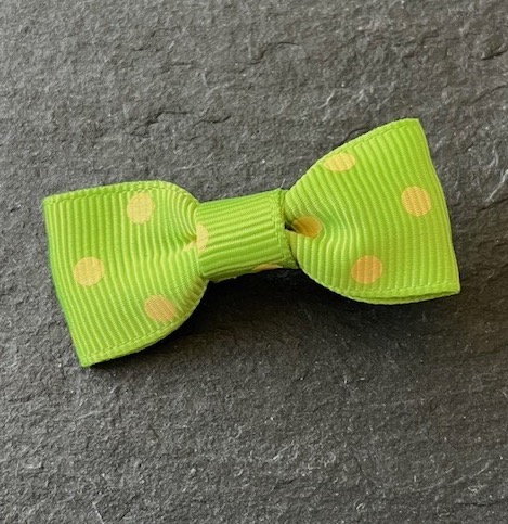 Wowzers Polka Dots Schleifen Clip - Grün Gepunktet- 1 Stück 