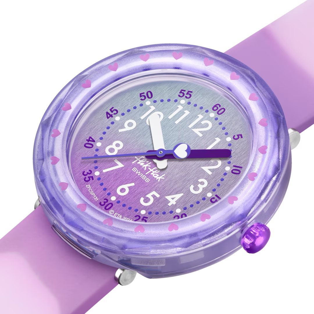 Flik Flak Kinderuhr Fuze in Purple - Lila Flieder Farbverlauf Flik Flak Kinderuhr Fuze in Purple - Lila Flieder Farbverlauf