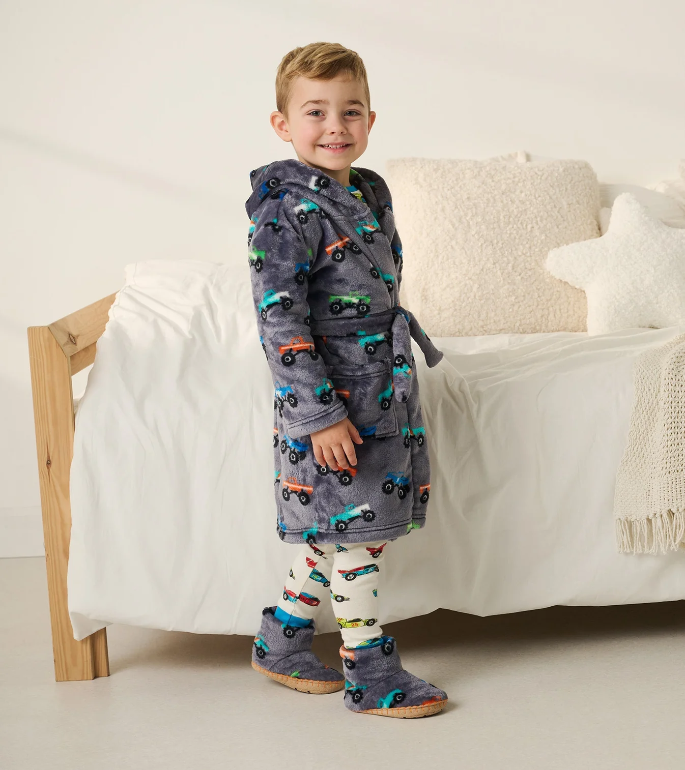 Hatley Bademantel Cozy & Fuzzy Multifarbe Monster Trucks Hatley Bademantel Cozy & Fuzzy Multifarbe Monster Trucks