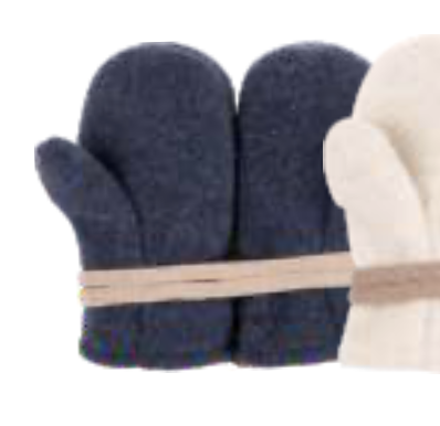 Pure Pure Baby Fäustlinge Merinowolle Fleece mit Bindeband in Marine Blau Pure Pure Baby Fäustlinge Merinowolle Fleece mit Bindeband in Marine Blau