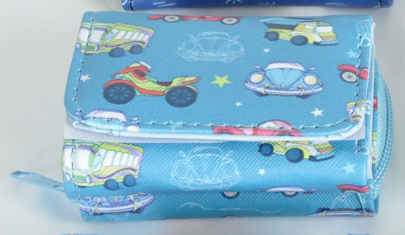 KisMe Blaue kleine Geldbörse - Retro Autos