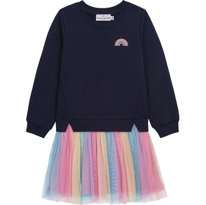 Danamade DCILLA Sweatshirt Kleid in Navy Blau mit Regenbogen Tüllrock Danamade DCILLA Sweatshirt Kleid in Navy Blau mit Regenbogen Tüllrock
