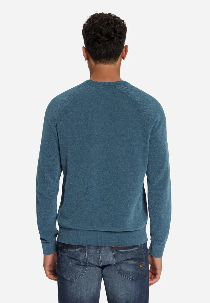 No Excess Chenille Strickpullover in Shadow Blue No Excess Chenille Strickpullover in Shadow Blue