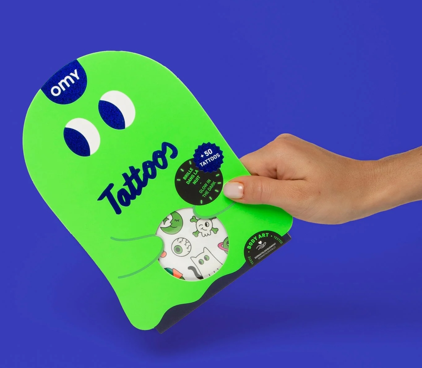 OMY Boo! Leuchtende Kindertattoos – 50 Glow-in-the-Dark Tattoos ab 3 Jahren