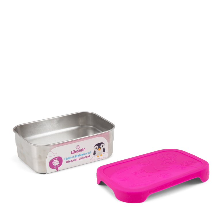Affenzahn Brotzeit Brotdose Edelstahl - Pink