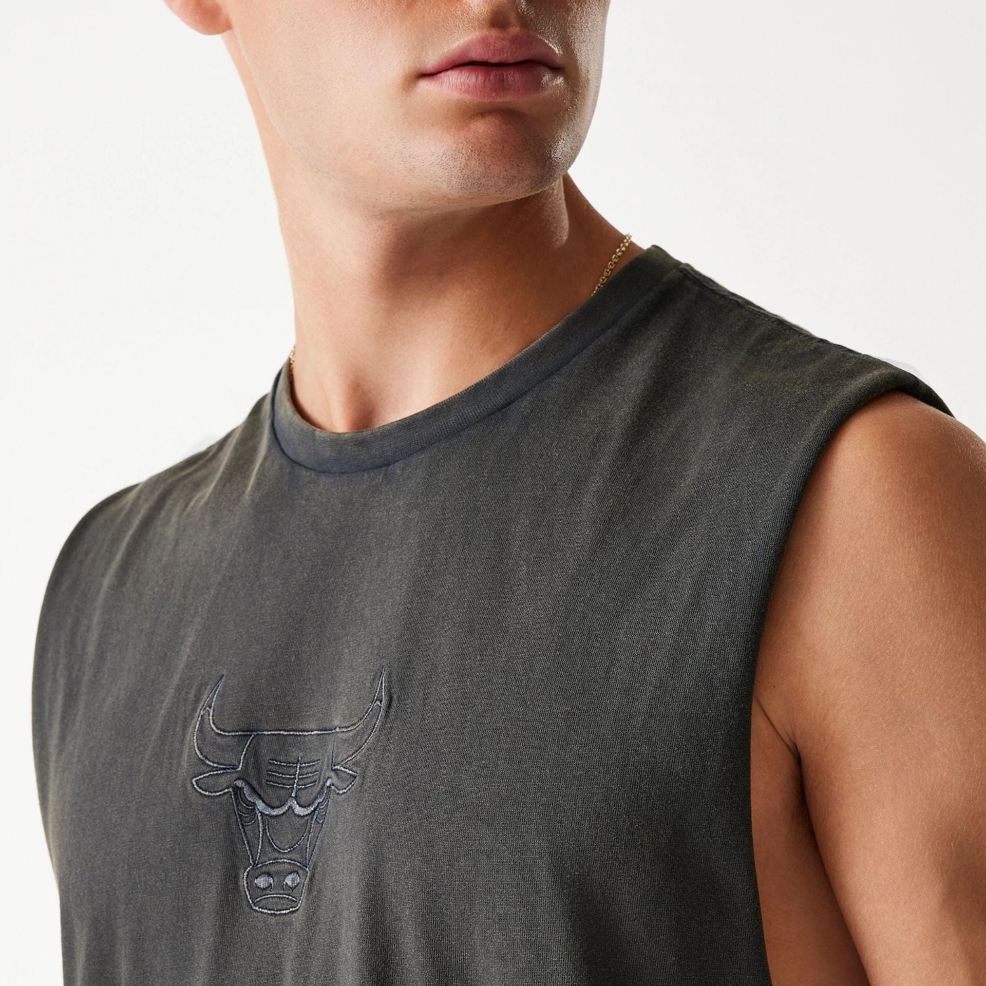 New Era Tank T-Shirt Graues Chicago Bulls NBA Washed Tanktop New Era Tank T-Shirt Graues Chicago Bulls NBA Washed Tanktop