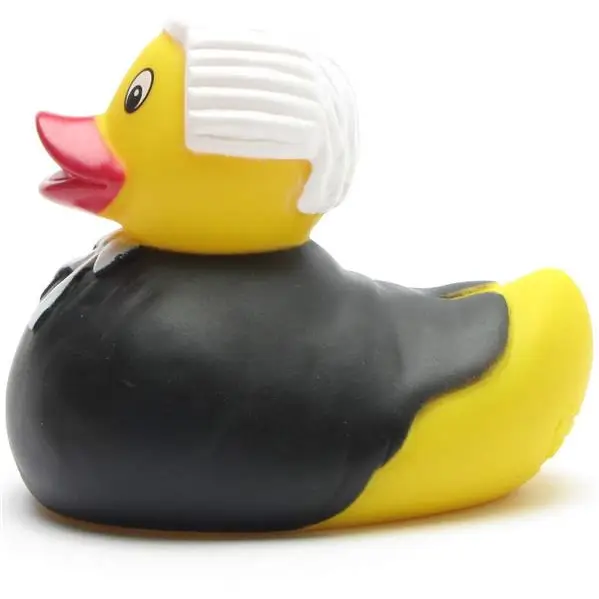 Lanco Duck Naturkautschuk Badeente Gummiente Judge - Richter
