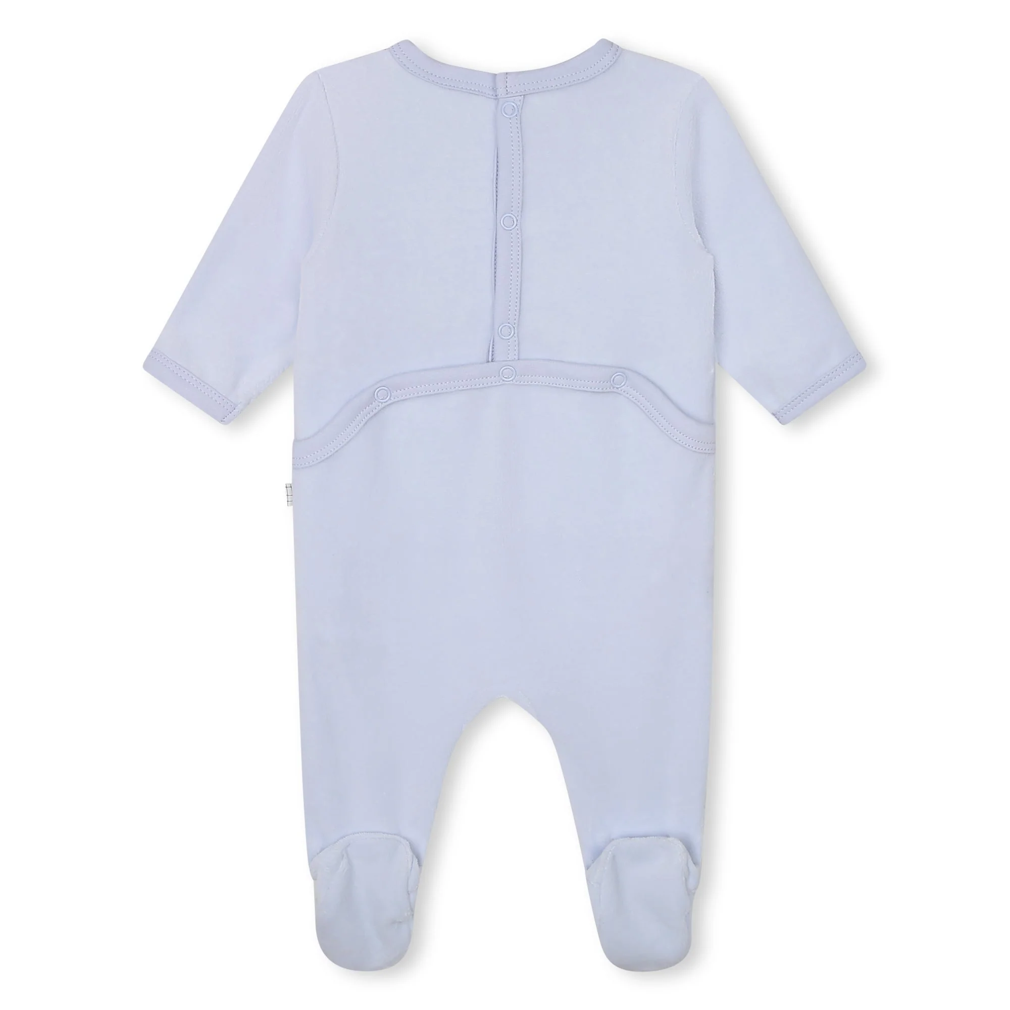 carrement-beau-pyjamas-pyjama-en-velours-bleu-avec-illustration-blue-velvet-pyjama-with-illustration-boutique-lollipop-41960493842726 Carrement Beau Nicki Strampler in Hellblau - Dinosaurier