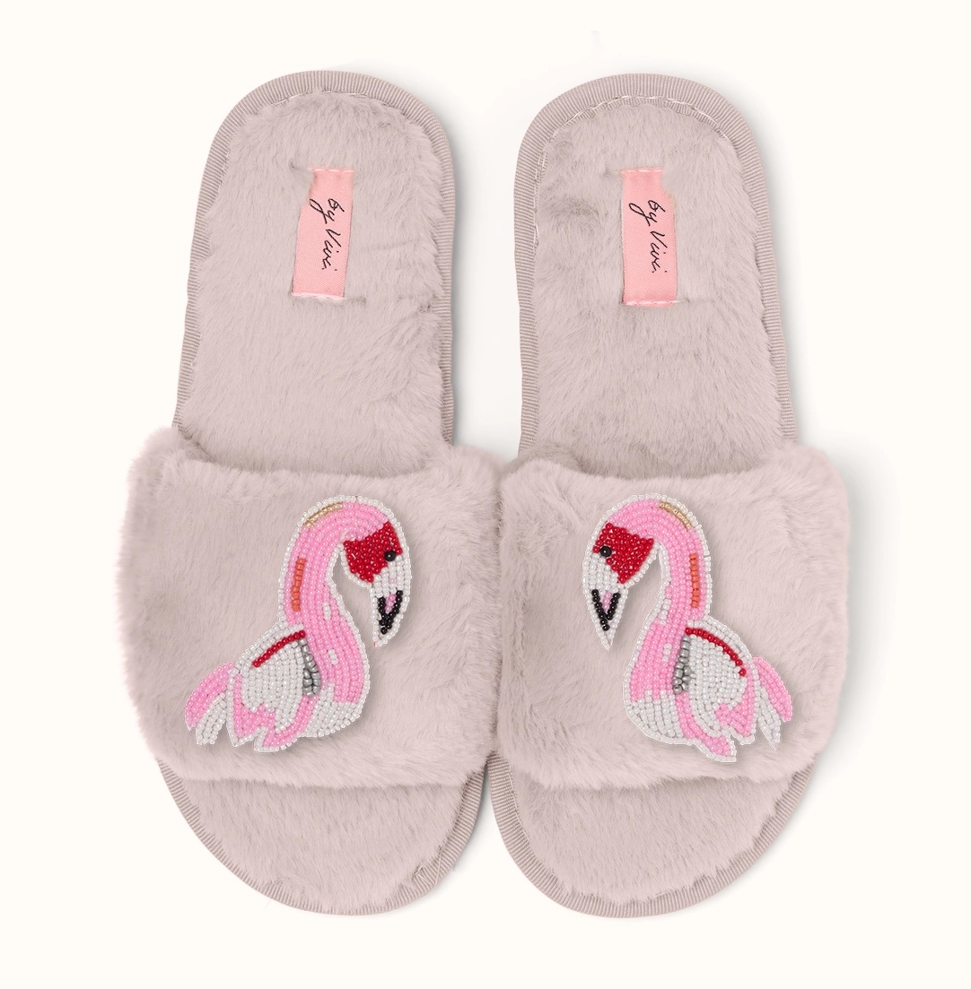 By Vivi Brosche für Slipper oder Mode - Pink Flamingo - 1 STÜCK By Vivi Brosche für Slipper oder Mode - Pink Flamingo - 1 STÜCK