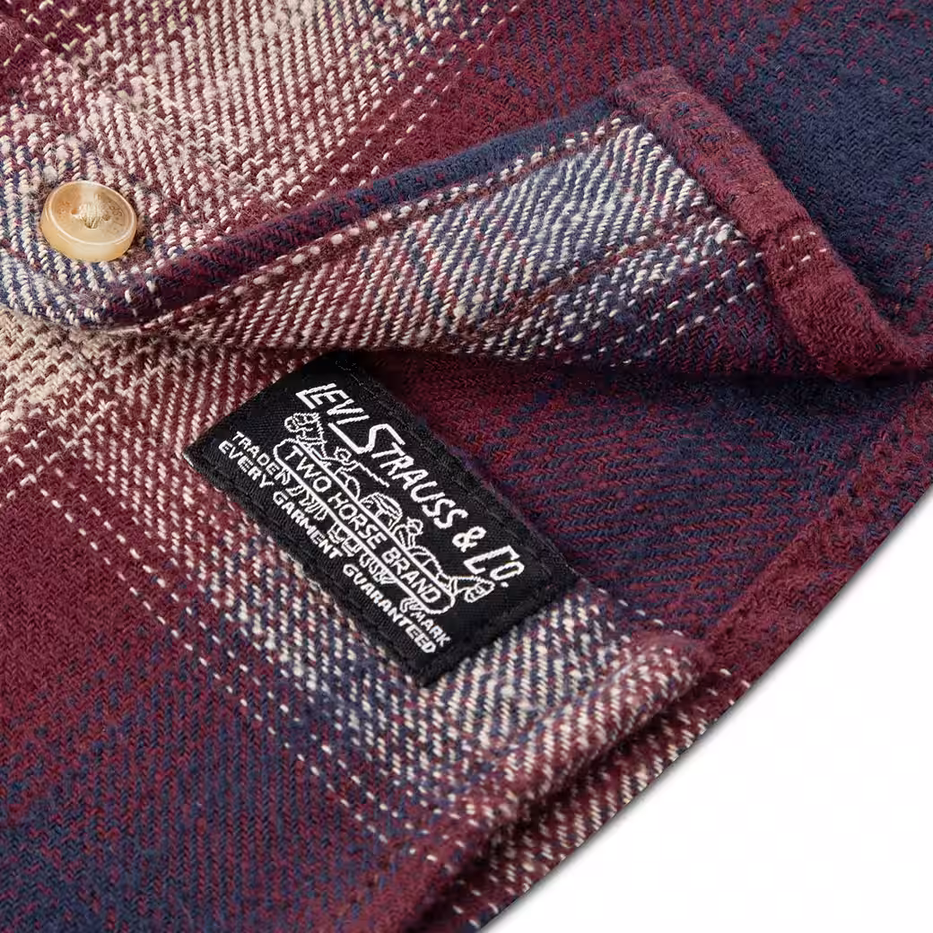 Levis Karohemd LVB Shadow Plaid Shirt - Rot & Blau Flannelhemd