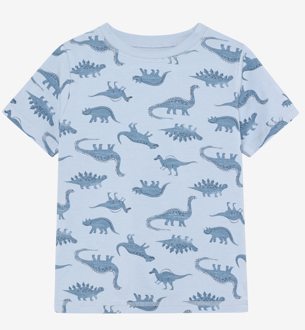 Minymo Kurzarm Pyjama Schlafanzug in Niagra Mist Blau - Dinosaurier Minymo Kurzarm Pyjama Schlafanzug in Niagra Mist Blau - Dinosaurier