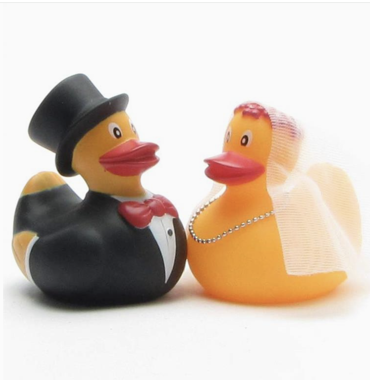 Lanco Brautpaar Duck - Naturkautschuk Badeente - Braut und Bräutigam - SET