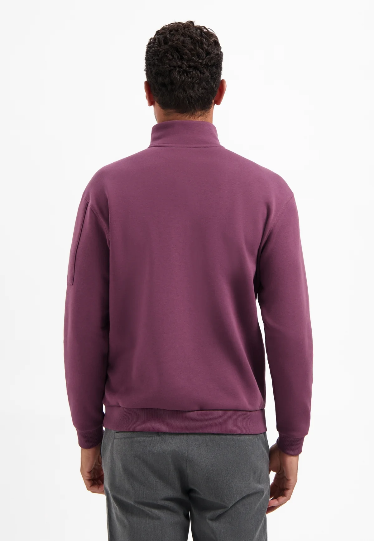 No Excess Herren Halfzip Pullover in Weinrot